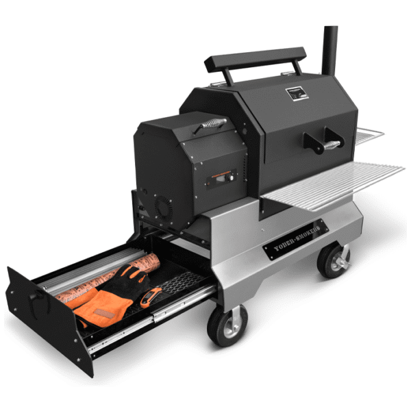 Yoder YS640S Competition Pellet Grill with Storage Drawer - Black