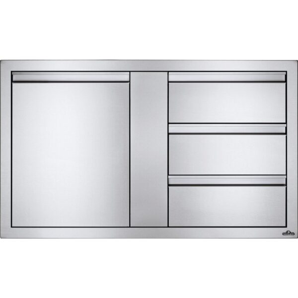 Napoleon - 42" X 24" Large Single Door & Triple Drawer