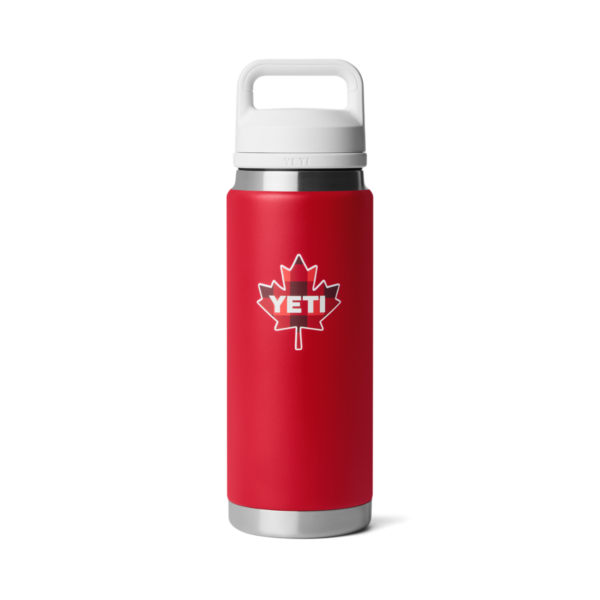 YETI Rambler 26 oz. Bottle with Chug Cap, True North Rescue Red & White